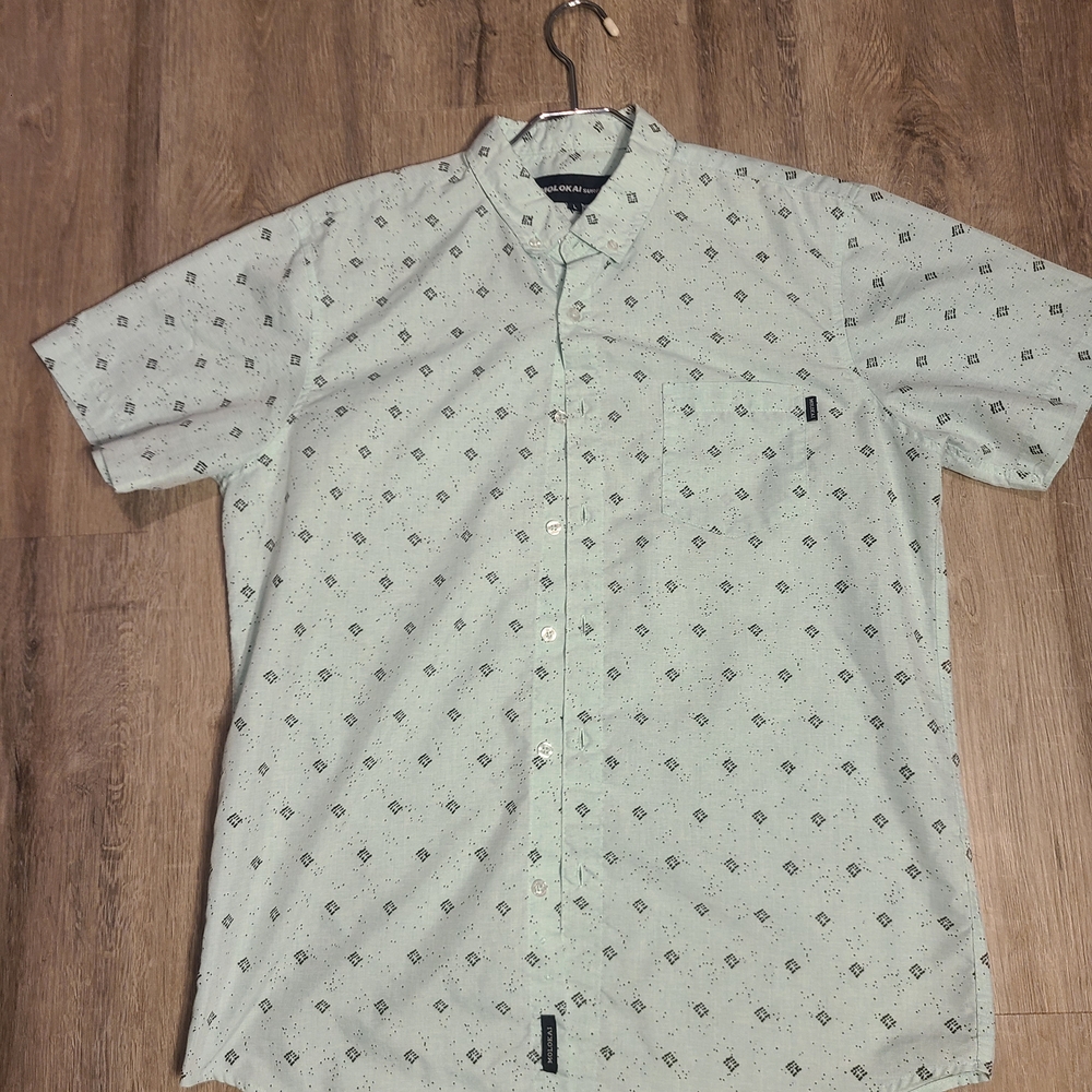 Men's Mint Green Patterned Casual Shirt